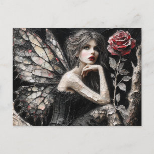 Schattige Fairy Verveeld op een Tak Briefkaart