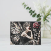 Schattige Fairy Verveeld op een Tak Briefkaart (Staand voorkant)