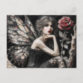 Schattige Fairy Verveeld op een Tak Briefkaart (Voorkant)