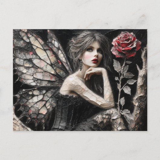 Schattige Fairy Verveeld op een Tak Briefkaart (Voorkant)