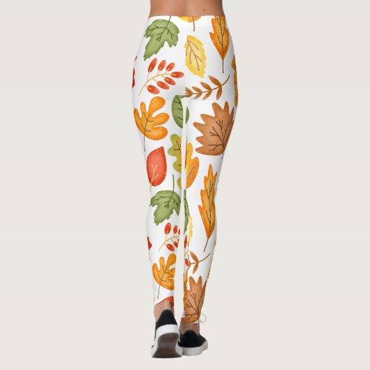 Schattige Fall-bladpatroon Leggings (Achterkant)