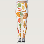 Schattige Fall-bladpatroon Leggings (Voorkant)