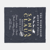Schattige Familie Kerstmis Santa's Nice List Fleece Deken (Voorkant (Horizontaal))