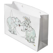 schattige familie large cadeautasje (Achterkant Gekanteld)