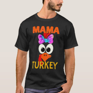 Schattige Familie Matching Mama Kalkoen Thanksgivi T-shirt