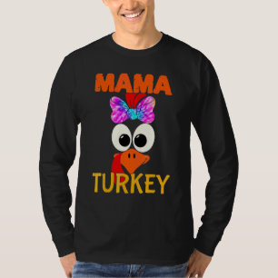Schattige Familie Matching Mama Kalkoen Thanksgivi T-shirt