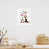 Schattige familienaam Kerstcrew Poster (Keuken)