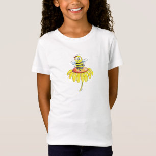 Schattige Fantasievolle Bij op een Bloem T-shirt