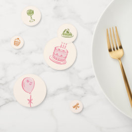 Schattige Fantasievolle Met De Hand Getekende Verj Confetti