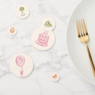 Schattige Fantasievolle Met De Hand Getekende Verj Confetti