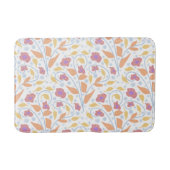 Schattige Fantasievolle Pastel Bloemen Badmat (Voorkant)