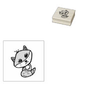 Schattige Fantasievolle Vos Rubberstempel (Gestempeld)
