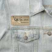 Schattige fantastische Amazone Flower Butterfly Naamplaatje (In situ)