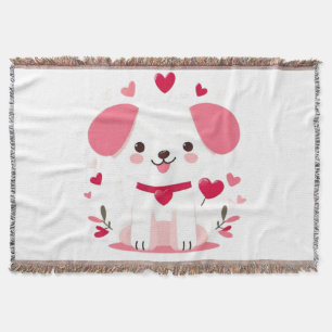 Schattige fantastische valentijnshond deken