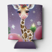 Schattige Fantasy Baby Giraffe met Holly Blikjeskoeler (Achterkant)