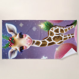 Schattige Fantasy Baby Giraffe met Holly Strandlaken