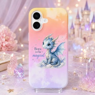 Schattige Fantasy Draak Geboren om Magisch te Zi iPhone 16 Hoesje
