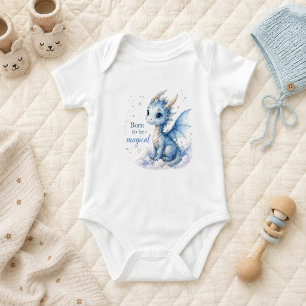 Schattige Fantasy Draak   Geboren om Magisch te Zi Romper