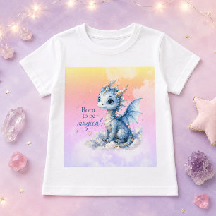 Schattige Fantasy Draak Geboren om Magisch te Zi T-shirt