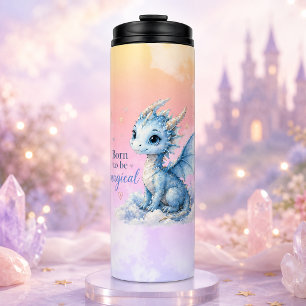 Schattige Fantasy Draak Geboren om Magisch te Zi Thermosbeker