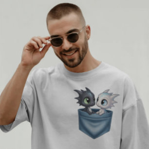 Schattige Fantasy Draken in Zak Baby Draken Duo T-shirt