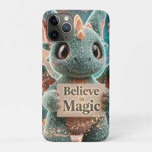Schattige Fantasy Drakenknuffel met 'Geloof in Mag Case-Mate iPhone Case