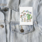 Schattige Fantasy Vrienden – Verjaardagsknop voor Button (Insitu)