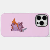 Schattige Fantasy Wasbeer Krijger met Zwaard en Ca Case-Mate iPhone Case (Achterkant (horizontaal))