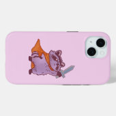Schattige Fantasy Wasbeer Krijger met Zwaard en Ca Case-Mate iPhone Case (Achterkant (horizontaal))