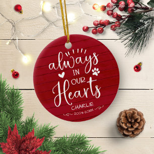 Schattige Farmhouse Calligraphy Pet Memorial Foto Keramisch Ornament