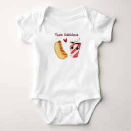Schattige fastfood – Kawaii junkfood gezichten Romper