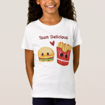 Schattige fastfood - Kawaii junkfood kijkt uit op 