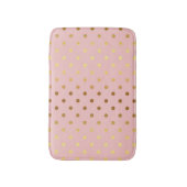 Schattige Faux Gold Polka Dots Flowers Badmat (Voorkant Verticaal)