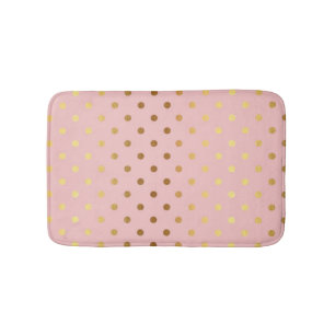Schattige Faux Gold Polka Dots Flowers Badmat