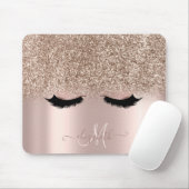 Schattige Faux Lashes Glitter Ombre Roos Gold Muismat (Met muis)