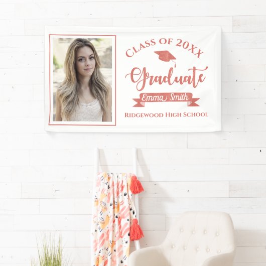 Schattige Faux Roos Gold Class van 2024 Foto Afstu Spandoek (Insitu)