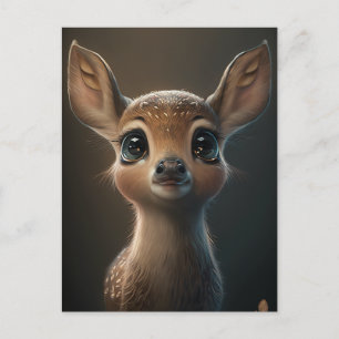 Schattige Fawn Briefkaart