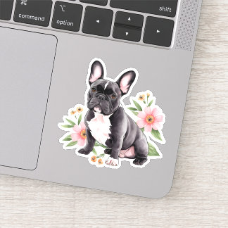 Schattige Fawn Franse Bulldog met Bal Sticker