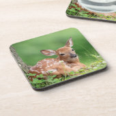 Schattige Fawn leg onder een boom Bier Onderzetter (Linkerzijde)