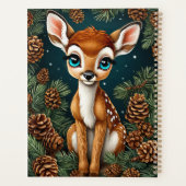 Schattige fawn omgeven door pinecones planner (Achterkant)