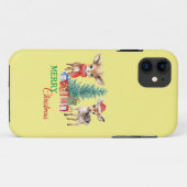 Schattige Fawn rendieren Santa Merry Christmas Par Case-Mate iPhone Case (Achterkant (horizontaal))
