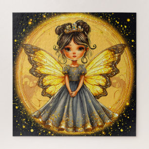Schattige fee bosfee kunst voor ontspanning plezie legpuzzel