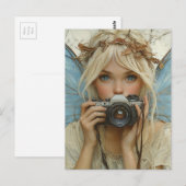 Schattige fee met een camera briefkaart (Voorkant / Achterkant)