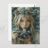 Schattige fee met een camera briefkaart (Voorkant / Achterkant)