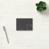 Schattige Fee Paddenstoel en Bloem Zwart & Roze Post-it® Notes (Kantoor)