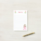 Schattige fee & roze bloemen Dingen om te doen Not Post-it® Notes (Op bureau)