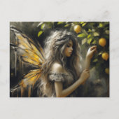 Schattige feeënplukcitroenen briefkaart (Voorkant)