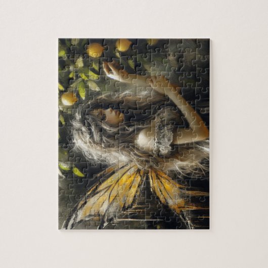 Schattige feeënplukcitroenen legpuzzel (Verticaal)