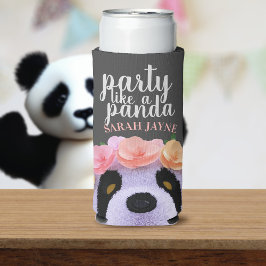 Schattige feest als een Panda Naam Seltzer Koelbox Seltzer Blikjeskoeler
