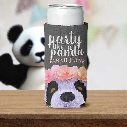 Schattige feest als een Panda Naam Seltzer Koelbox Seltzer Blikjeskoeler